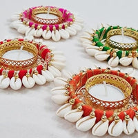 Cowrie Shell Design Tealight Holder Pack of 2