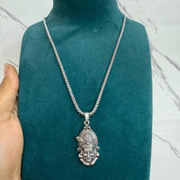 Khatu Shyam Maharaj Pendant with Chain Silver