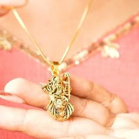 Ambe Mataji Pendant with Chain Gold Plated