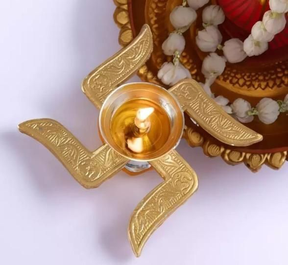 Swastik Brass Diya