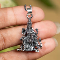 Laxmi on Hatiji Oxidized Pendant with Chain