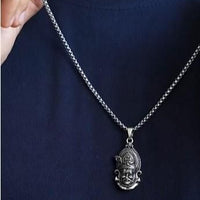 Khatu Shyam Maharaj Pendant with Chain Silver