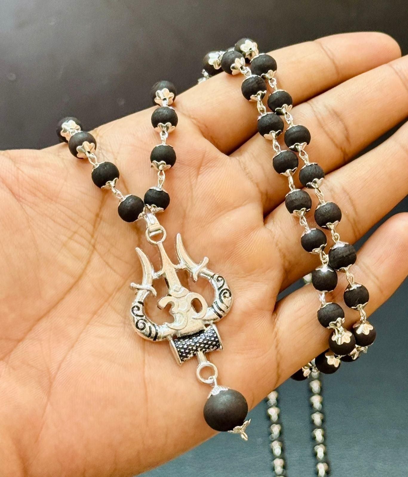 Om Shiva Trishool Karungali Mala Original