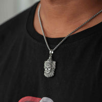 Mahakal Silver  Pendant With Chain