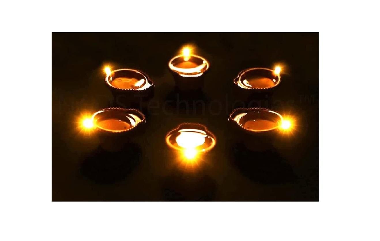 Diwali LED Light Water Sensor Diyas Plastic with, Ambient Lights, (Pack of 6/12/18/24)