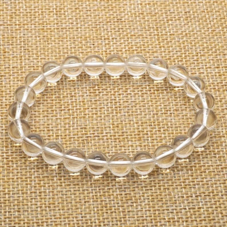 Crystals Clear Quartz Beaded Bracelet (Pack of 2)
