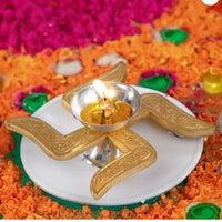 Swastik Brass Diya