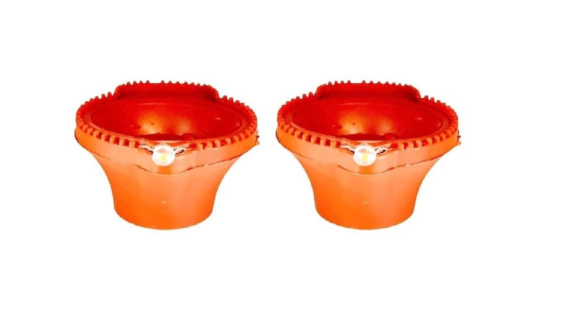 Diwali LED Light Water Sensor Diyas Plastic with, Ambient Lights, (Pack of 6/12/18/24)
