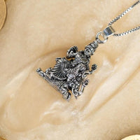 Laxmi on Hatiji Oxidized Pendant with Chain