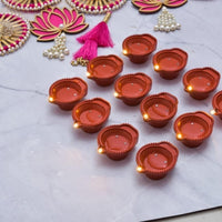 Diwali LED Light Water Sensor Diyas Plastic with, Ambient Lights, (Pack of 6/12/18/24)