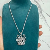 Mahadev Pendant with Chain Silver