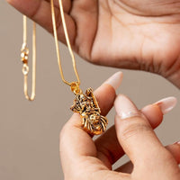 Ambe Mataji Pendant with Chain Gold Plated