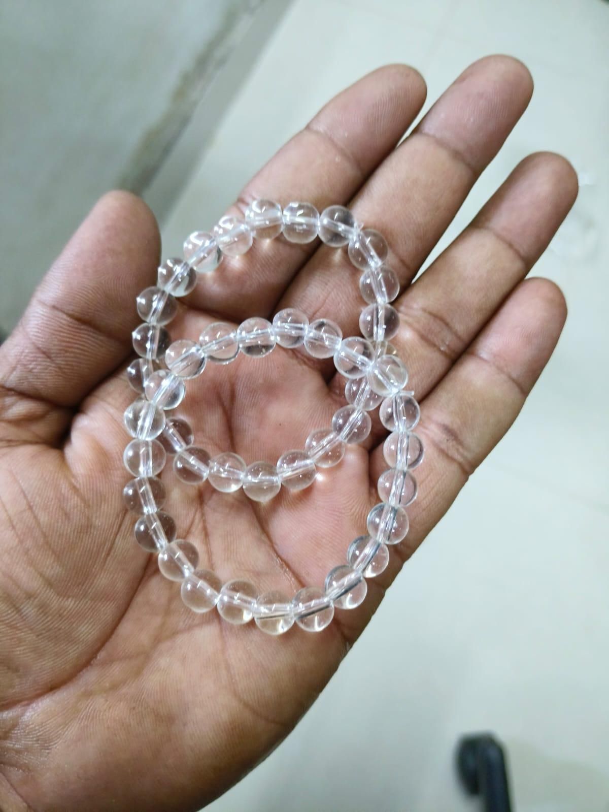 Crystals Clear Quartz Beaded Bracelet (Pack of 2)