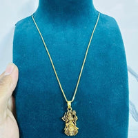 Ambe Mataji Pendant with Chain Gold Plated