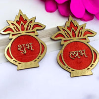 Subh Labh Kalash Premium Quality MDF (Pair of 1)