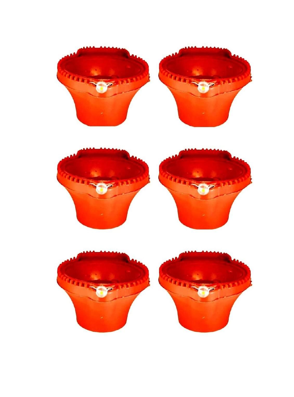 Diwali LED Light Water Sensor Diyas Plastic with, Ambient Lights, (Pack of 6/12/18/24)