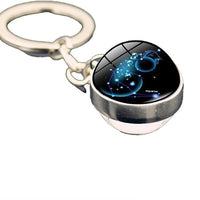 Zodiac Gemstone Keychain