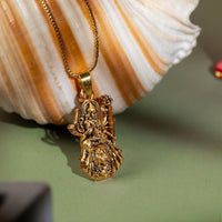 Ambe Mataji Pendant with Chain Gold Plated