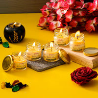 Lemon Grass Scented Minijar Candle eCraftIndia Set of 5