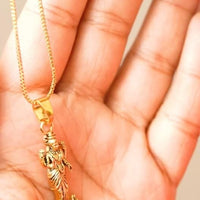 Gold Plated Laxmi Mataji Pendant with Chain