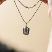 Mahakal Silver  Pendant With Chain