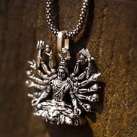 Mahadev Pendant with Chain Silver