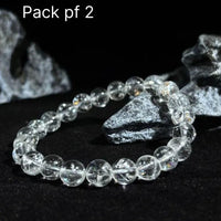 Crystals Clear Quartz Beaded Bracelet (Pack of 2)