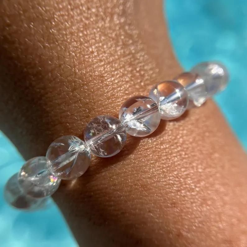 Crystals Clear Quartz Beaded Bracelet (Pack of 2)