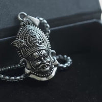 Khatu Shyam Maharaj Pendant with Chain Silver