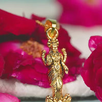 Gold Plated Laxmi Mataji Pendant with Chain