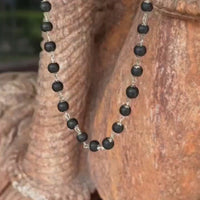 Silver Plated Original Karungali Mala + Free Gift Karungali Bracelet Silver Plated